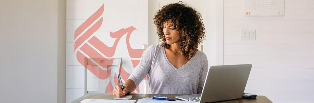 student applying for scholarship online