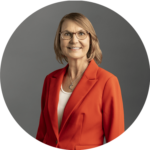 Dean Sheila Babendir, EdD, LPC, is dedicated to inclusive learning, shown in her warm smile and professional demeanor.